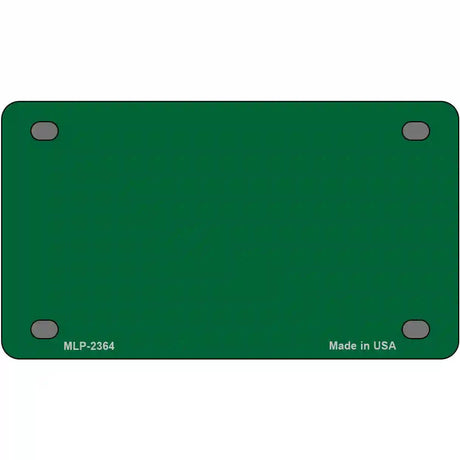 Green Solid Metal Novelty License Plate 4" x 2.2" (MLP)