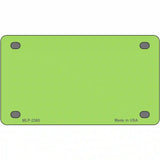 Lime Green Solid Metal Novelty License Plate 4" x 2.2" (MLP)