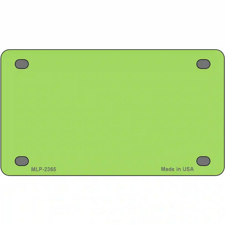 Lime Green Solid Metal Novelty License Plate 4" x 2.2" (MLP)