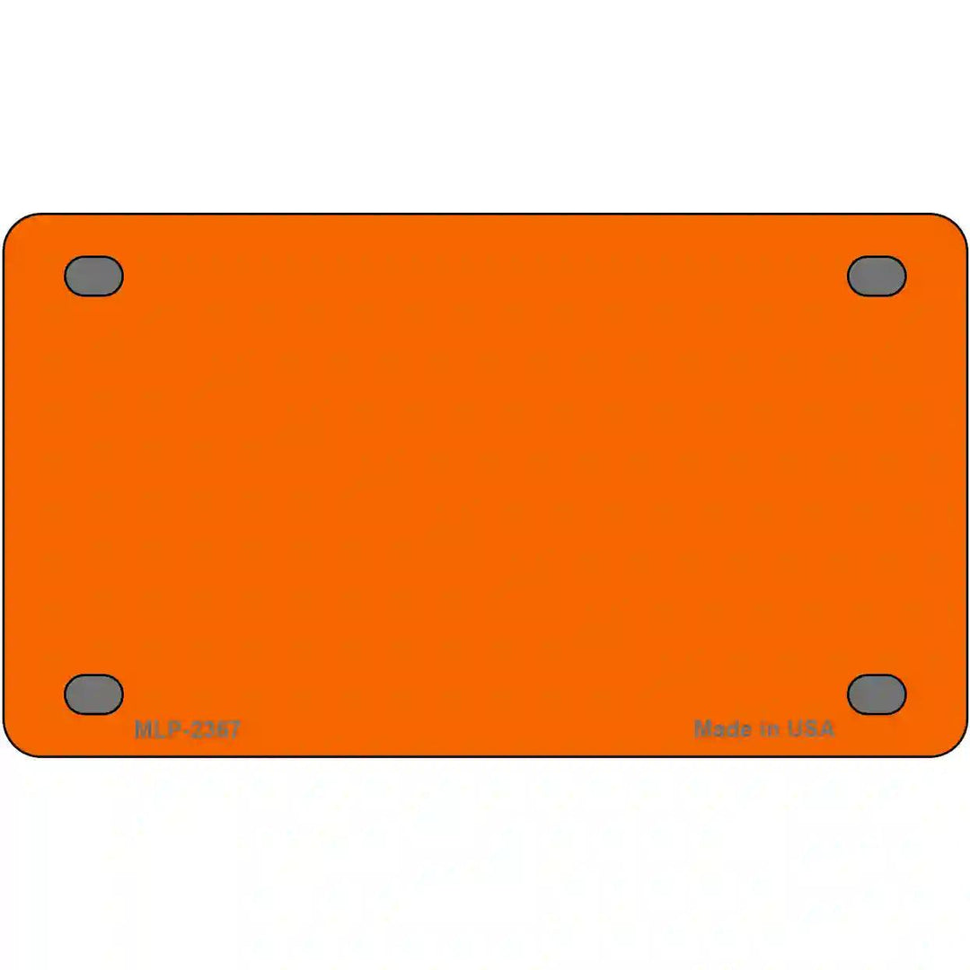 Orange Solid Metal Novelty License Plate 4" x 2.2" (MLP)
