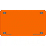 Orange Solid Metal Novelty License Plate 4" x 2.2" (MLP)