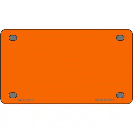 Orange Solid Metal Novelty License Plate 4" x 2.2" (MLP)