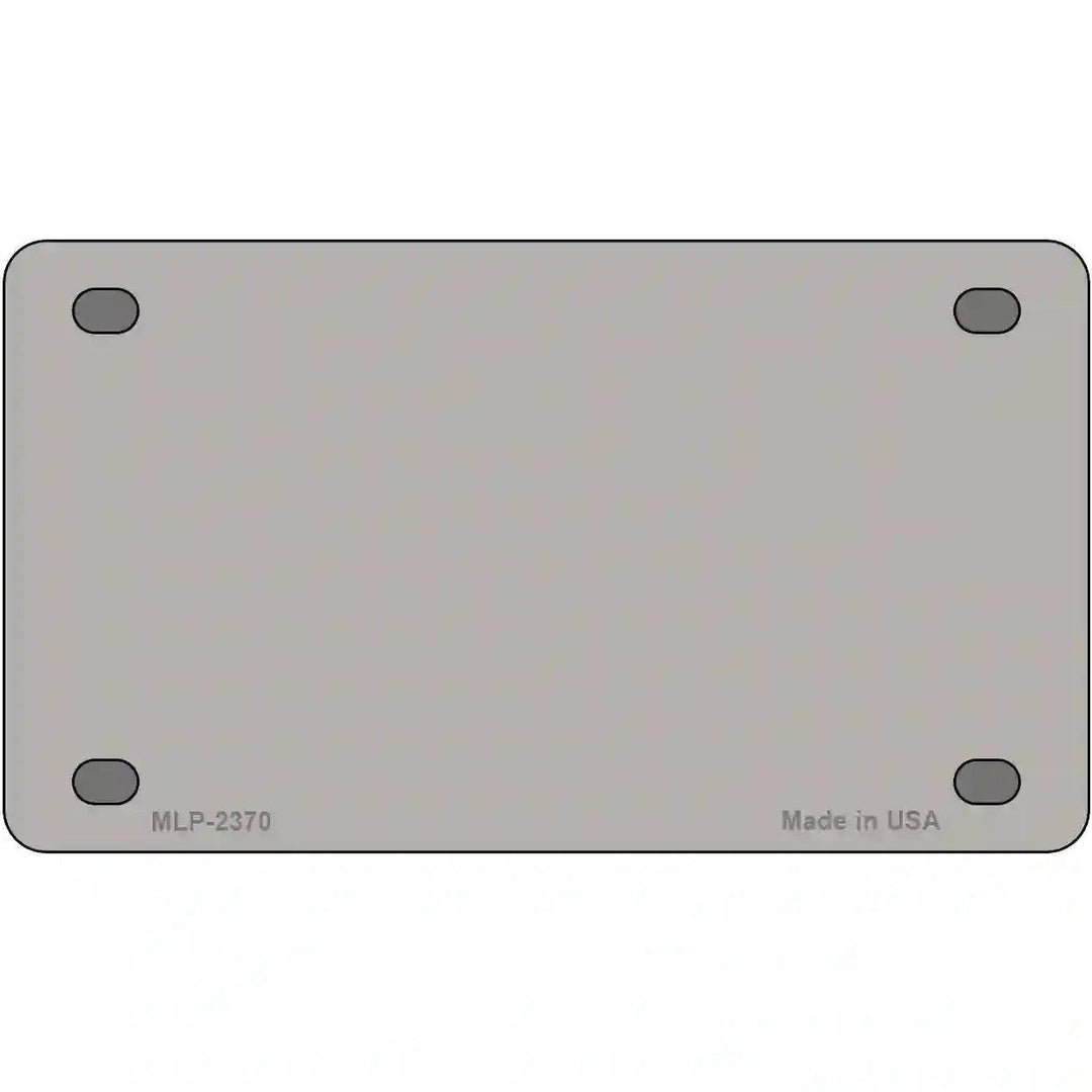 Gray Solid Metal Novelty License Plate 4" x 2.2" (MLP)