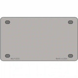 Gray Solid Metal Novelty License Plate 4" x 2.2" (MLP)