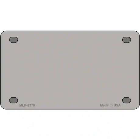 Gray Solid Metal Novelty License Plate 4" x 2.2" (MLP)