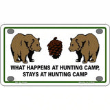 What Happens At Camp Metal Novelty License Plate 4" x 2.2" (MLP)