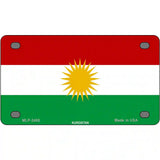 Kurdistan Flag Metal Novelty License Plate 4" x 2.2" (MLP)