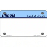 Old Illinois Novelty State Blank Metal Novelty License Plate 4" x 2.2" (MLP)