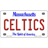 Celtics Massachusetts Novelty State Metal License Plate 4" x 2.2" (MLP)