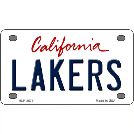 Lakers California Novelty State Metal License Plate 4" x 2.2" (MLP)