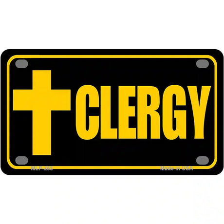 Clergy Vanity Metal Novelty License Plate 4" x 2.2" (MLP)