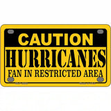 Caution Hurricanes Metal Novelty License Plate 4" x 2.2" (MLP)