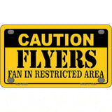 Caution Flyers Metal Novelty License Plate 4" x 2.2" (MLP)