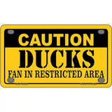 Caution Ducks Metal Novelty License Plate 4" x 2.2" (MLP)