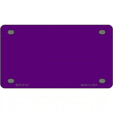 Purple Solid Metal Novelty License Plate 4" x 2.2" (MLP)