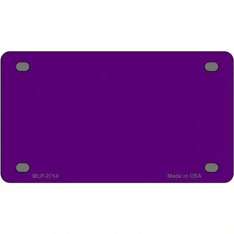Purple Solid Metal Novelty License Plate 4" x 2.2" (MLP)
