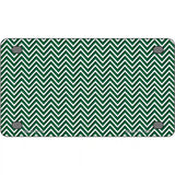 Green White Chevron Metal Novelty License Plate 4" x 2.2" (MLP)