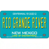 Rio Grande River New Mexico Teal Novelty Metal License Plate 4" x 2.2" (MLP)