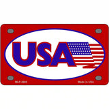 USA American Flag Vanity Metal Novelty License Plate 4" x 2.2" (MLP)