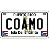 Coamo Puerto Rico Metal Novelty License Plate 4" x 2.2" (MLP)