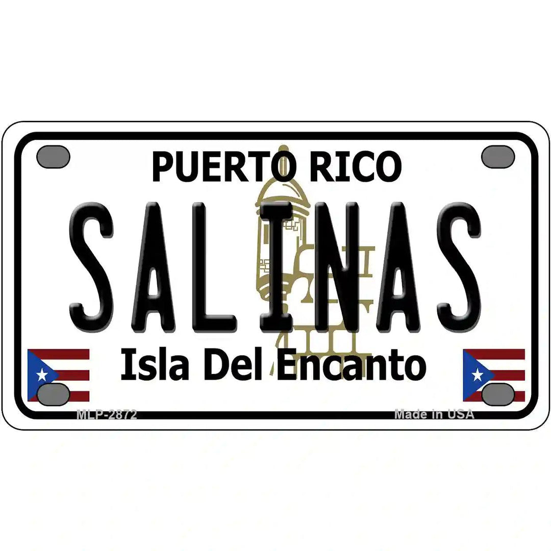 Salinas Puerto Rico Metal Novelty License Plate 4" x 2.2" (MLP)