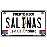 Salinas Puerto Rico Metal Novelty License Plate 4" x 2.2" (MLP)