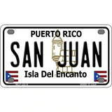 San Juan Puerto Rico Metal Novelty License Plate 4" x 2.2" (MLP)
