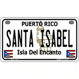Santa Isabel Puerto Rico Metal Novelty License Plate 4" x 2.2" (MLP)