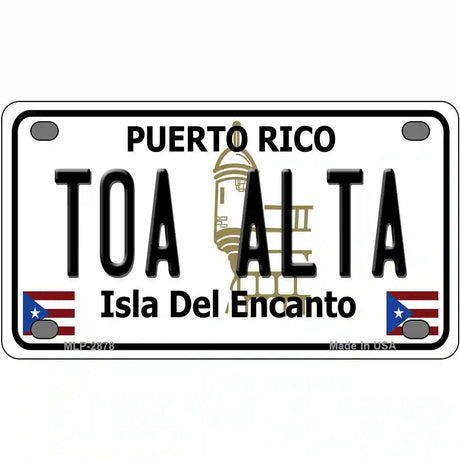 Toa Alta Puerto Rico Metal Novelty License Plate 4" x 2.2" (MLP)