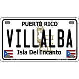 Villalba Puerto Rico Metal Novelty License Plate 4" x 2.2" (MLP)