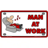 Man At Work Metal Novelty License Plate 4" x 2.2" (MLP)