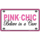 Pink Chic Metal Vanity License Plate Sign 4" x 2.2" (MLP)