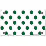 Green White Polka Dot Metal Novelty License Plate 4" x 2.2" (MLP)