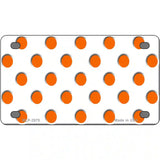 Orange White Polka Dot Metal Novelty License Plate 4" x 2.2" (MLP)