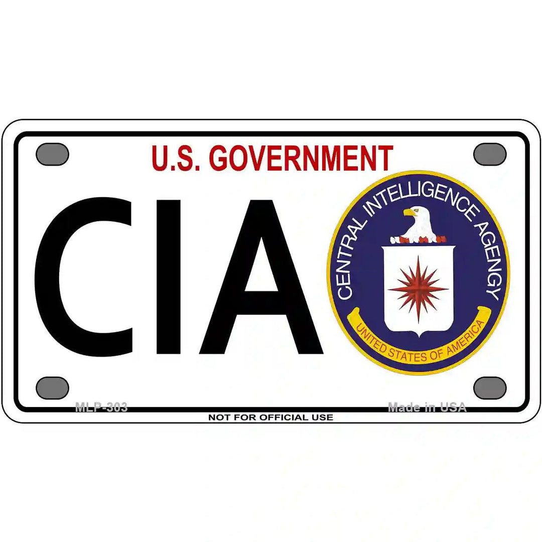 CIA Metal Novelty License Plate 4" x 2.2" (MLP)