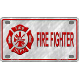 Firefighter Maltese Cross Metal Novelty License Plate 4" x 2.2" (MLP)