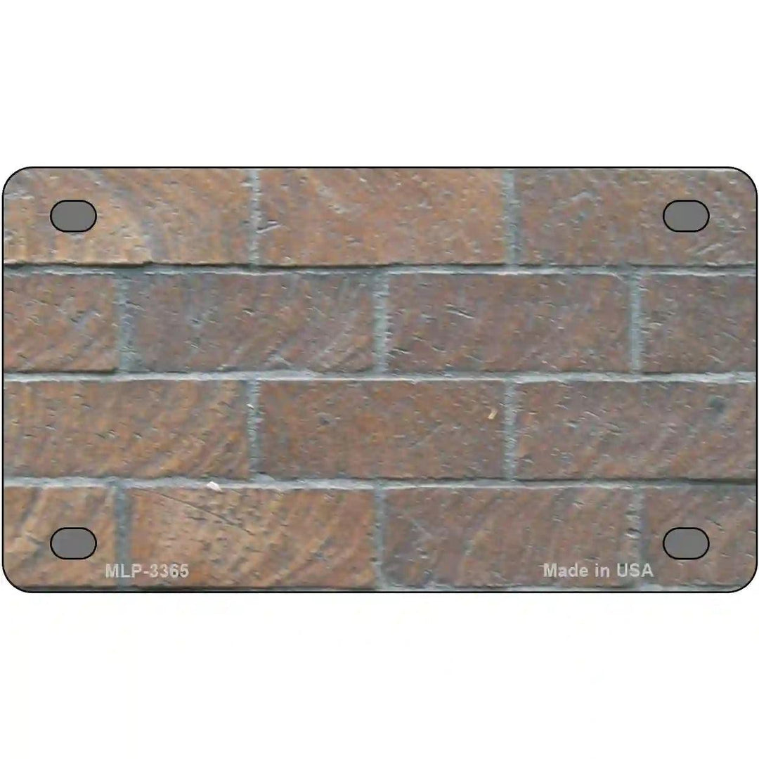 Brick Wall Metal Novelty License Plate 4" x 2.2" (MLP)