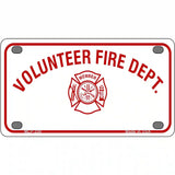 Volunteer Fire Department Metal Novelty License Plate 4" x 2.2" (MLP)