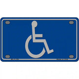 Handicap Logo Metal Novelty License Plate 4" x 2.2" (MLP)