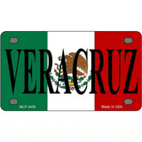 Veracruz on Mexico Flag Metal Novelty License Plate 4" x 2.2" (MLP)