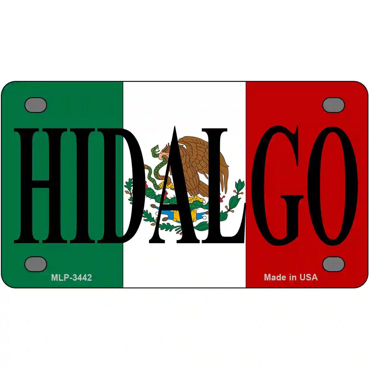 Mexico Country Flag Black Steel License Plate Frame – Heavy Duty, Front/Rear, Gloss Finish