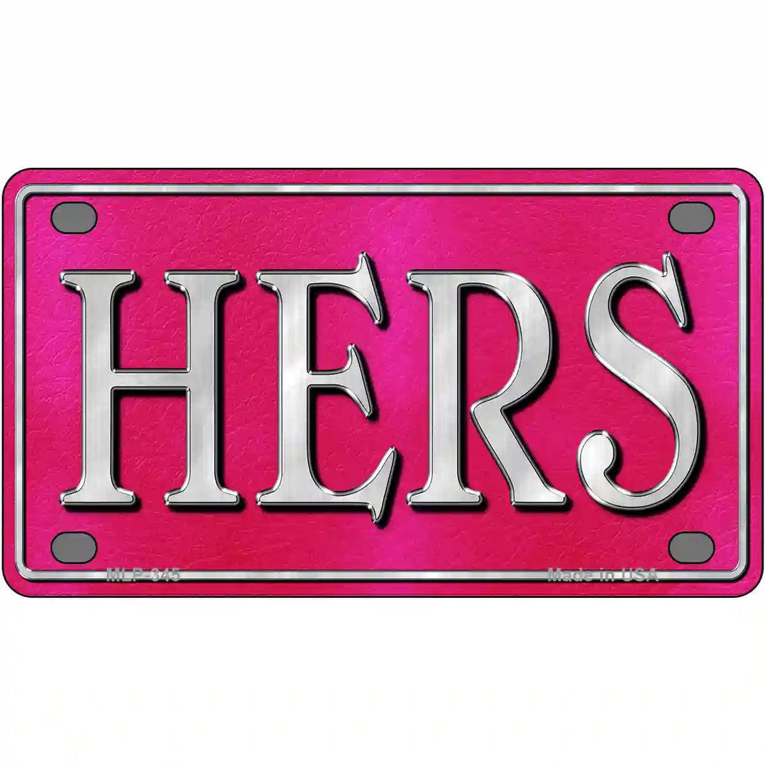 HERS Metal Novelty License Plate 4" x 2.2" (MLP)