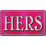 HERS Metal Novelty License Plate 4" x 2.2" (MLP)