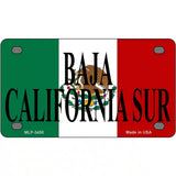 Baja California Sur on Mexico Flag Metal Novelty License Plate 4" x 2.2" (MLP)