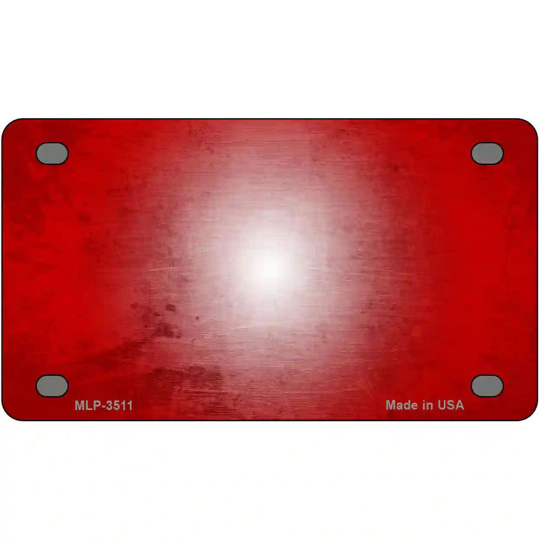 Red White Fade Scratched License Plate Metal Novelty 4" x 2.2" (MLP)