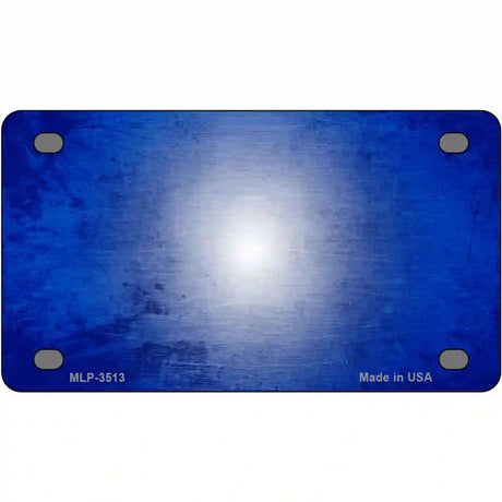 Blue White Fade Scratched License Plate Metal Novelty 4" x 2.2" (MLP)