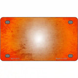 Orange White Fade Scratched License Plate Metal Novelty 4" x 2.2" (MLP)