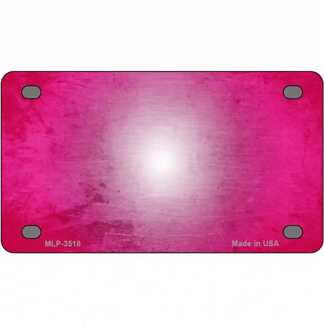 Pink White Fade Scratched License Plate Metal Novelty 4" x 2.2" (MLP)