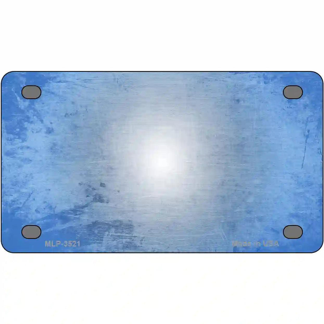 Lt Blue White Fade Scratched License Plate Metal Novelty 4" x 2.2" (MLP)