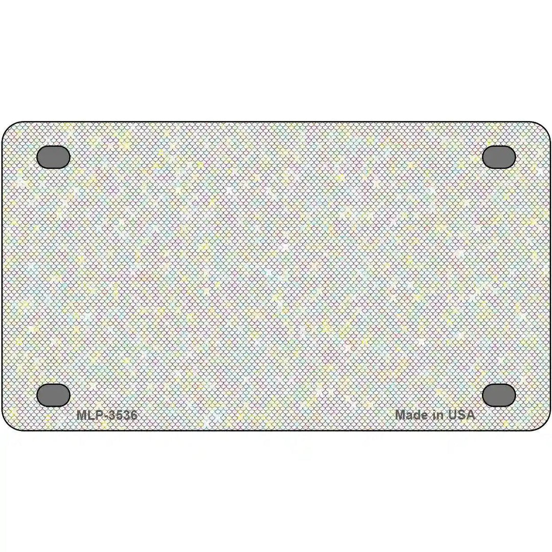 Fish Scale Metal Novelty License Plate 4" x 2.2" (MLP)